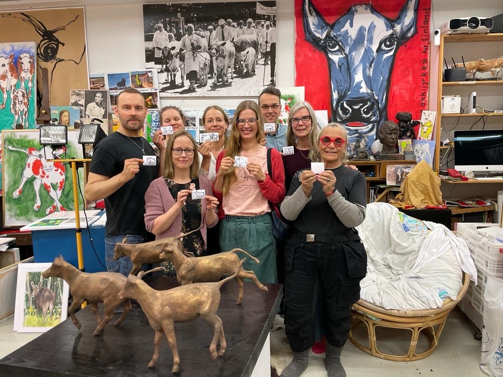 Ateljeevierailu Miina Äkkijyrkän luo aloitti&nbsp;projektin